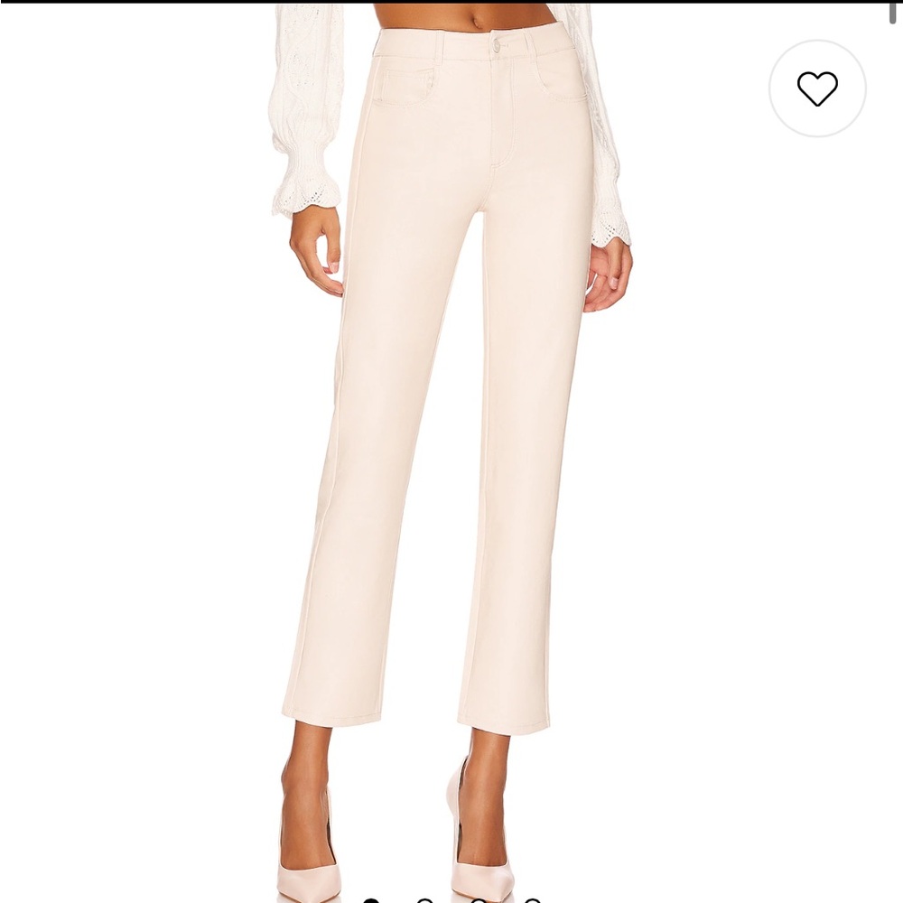 Cream High-Waisted Pants
